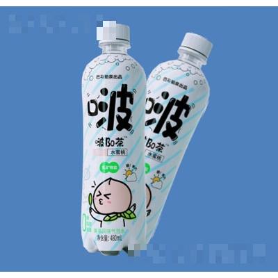 啵Bo茶蜜桃茉莉味氣泡水480ml