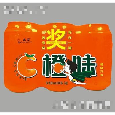 擊掌橙味汽水330mlx6罐