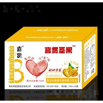 喜貫圣果復合乳酸菌芒果味果汁飲品330ml×20瓶