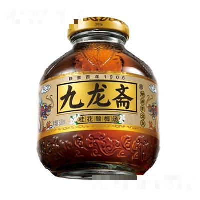 九龍齋桂花酸梅湯玻璃瓶300ml地道老北京風味夏季解膩飲品