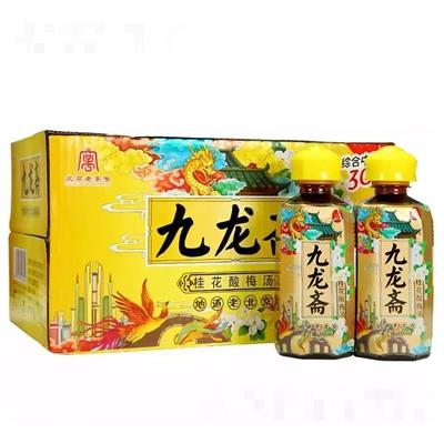 九龍齋塑料瓶桂花酸梅湯400mlX15瓶地道老北京飲料整箱批發代理