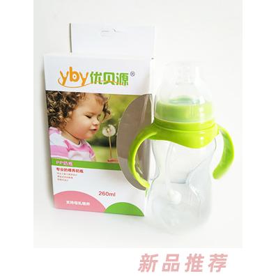 優貝源綠色PP奶瓶260ml