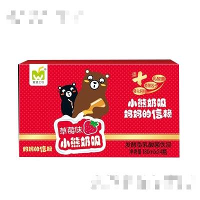 小熊奶吸乳酸菌180mlx24瓶（草莓味）