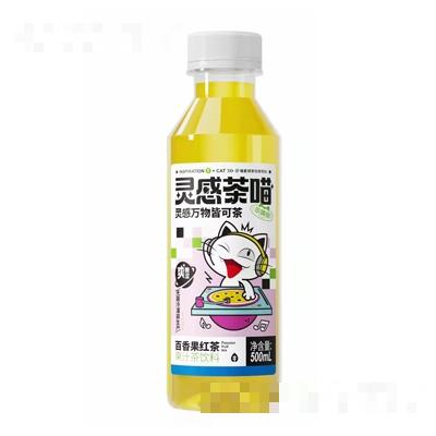 笨嘴貓百香果紅茶果汁茶飲料500ml果汁廠家招商代理批發