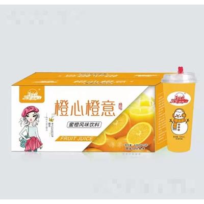 歡樂喜劇人橙心橙意蜜橙風味果汁飲料飲料620mlX15杯夏日初飲飲品招商