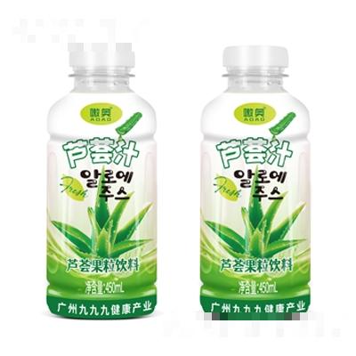 嗷奧蘆薈汁蘆薈果粒飲料450ml