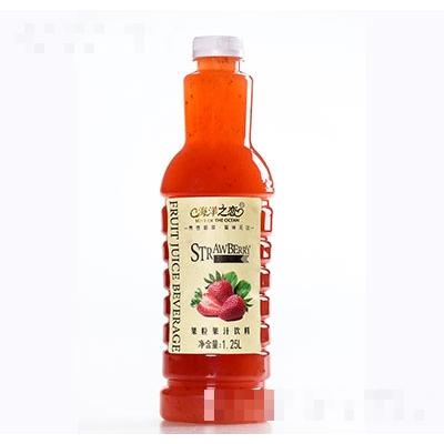 海洋之戀草莓果粒果汁飲料1.25L