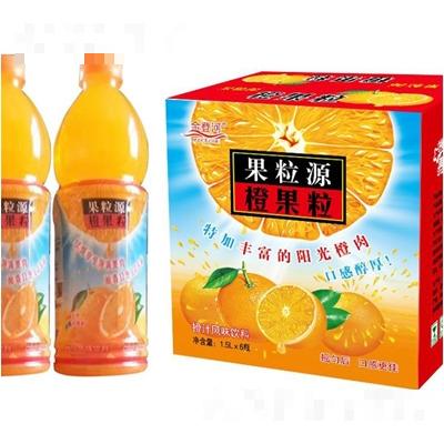 金登河果粒源橙果粒橙汁風味飲料1.5L