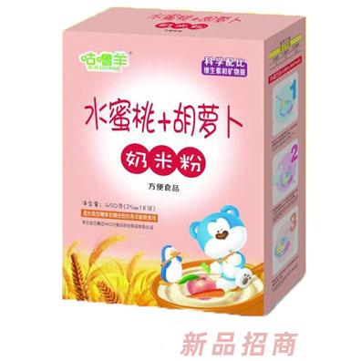 咕嚕羊水蜜桃+胡蘿卜奶米粉