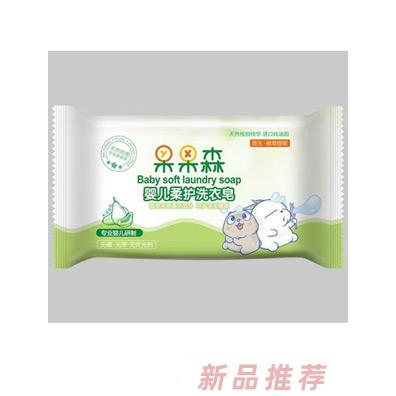 果果森嬰兒柔護洗衣皂綠色