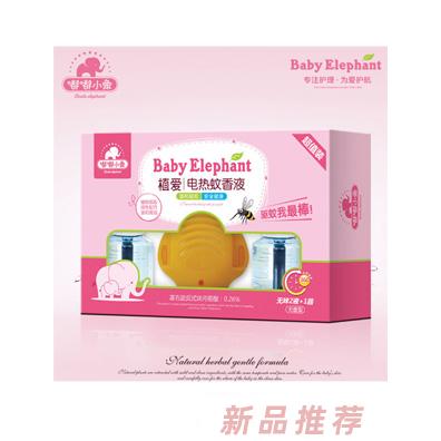 嘟嘟小象植愛電熱蚊香片+蚊香器45ml2瓶
