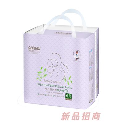 海洋寶貝嬰兒茶纖維學步褲XL30-中包
