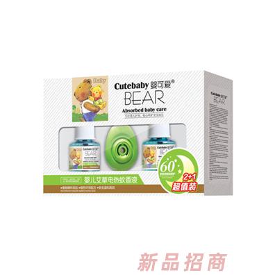 嬰可愛嬰兒艾草電熱蚊香液2瓶