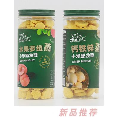 柯妮貝貝水果多維蒸小米恐龍酥-水蜜桃味紫薯味秋月梨味代理