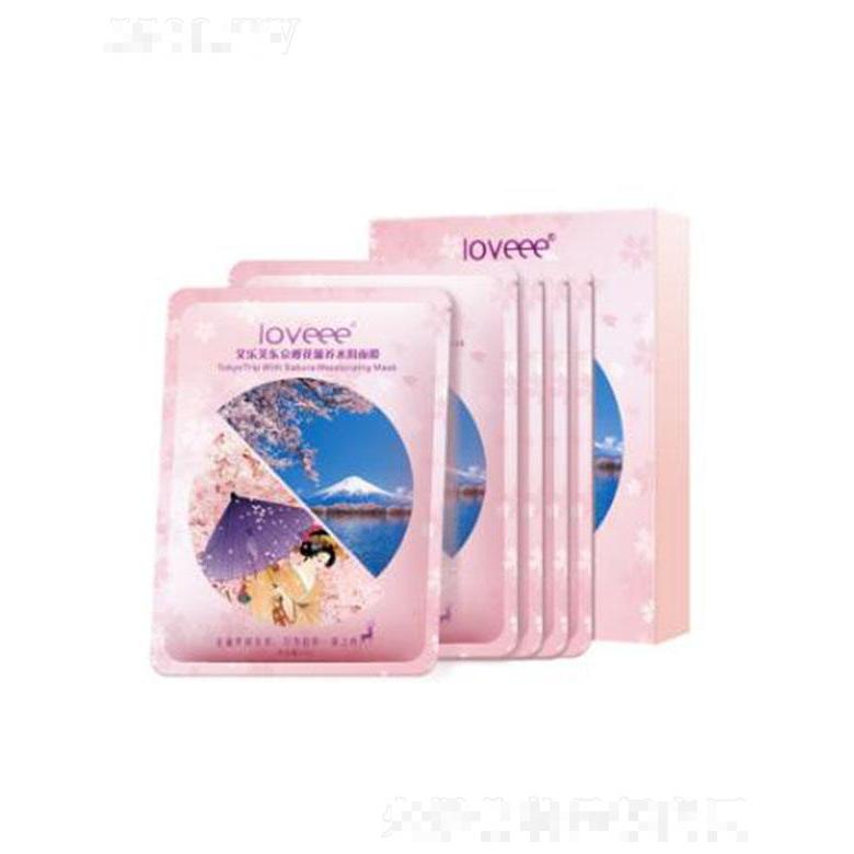 艾樂芙東京櫻花滋養水潤面膜 25g*5片 水油平衡