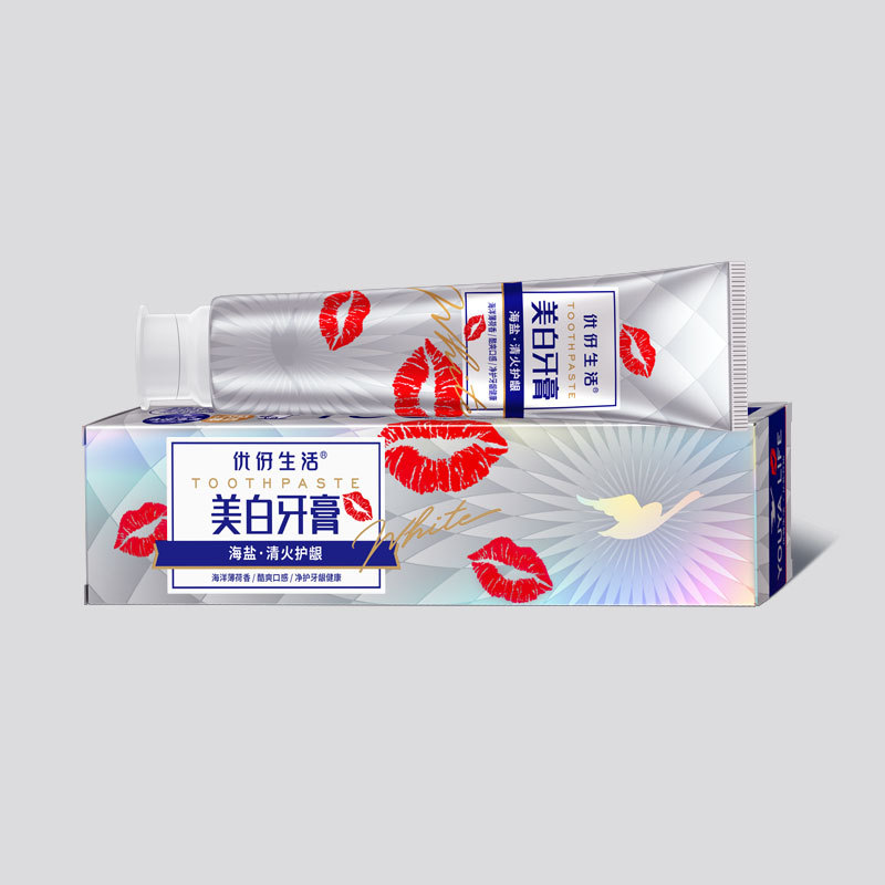 優伢生活美白牙膏 口腔酷爽護齦薄荷香型固體牙膏 成人牙膏OEM代加工