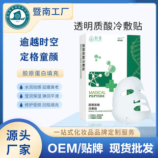 透明質酸冷敷貼護膚品補水保濕美容院玻尿酸蠶絲修護面膜oem代加工