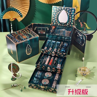 HIH鳳羽悅妝美妝套盒520情人節送女友生日禮盒復古國潮彩妝24件套oem代加工