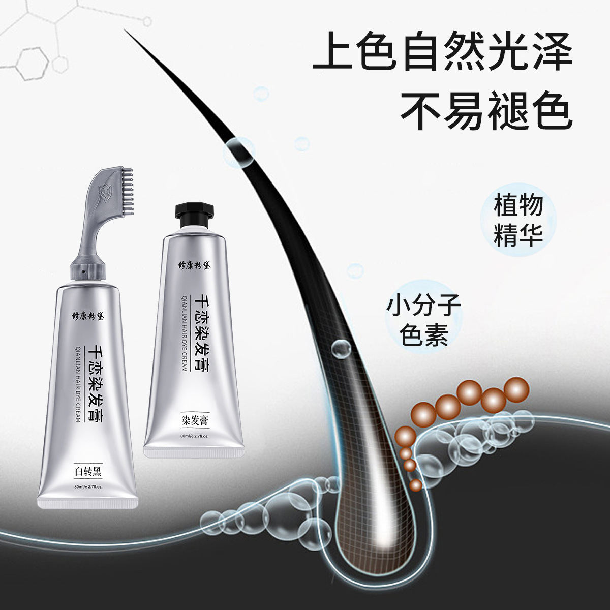 染發劑天然植物一梳黑OEM代加工