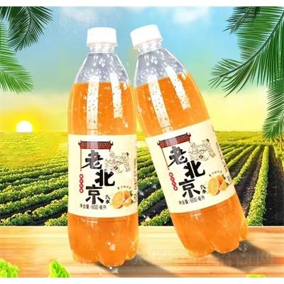 花初秀老北京汽水碳酸飲料橙汁汽水600ml瓶裝OEM代加工