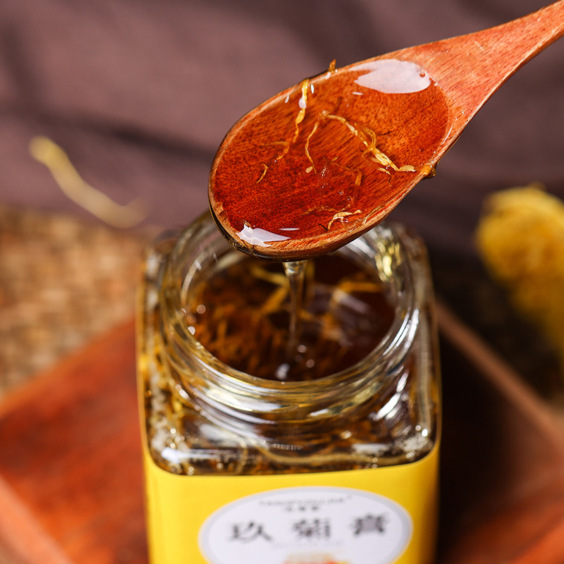 菊花蜂蜜玖菊膏傳統手工古法熬制濃縮養生滋補膏滋可批發一件代發OEM代加工