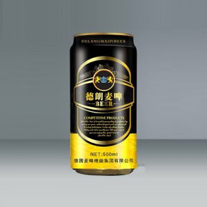 德朗麥啤500ml（黑罐）
