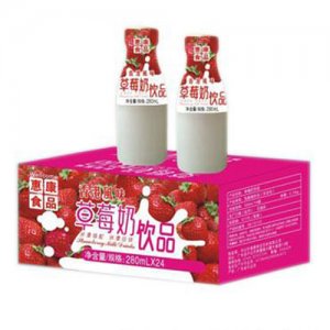 惠康香港風味草莓奶飲品280mlx24瓶箱裝