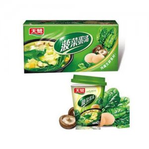 三川天鷺杯子款菠菜蛋花湯料箱裝