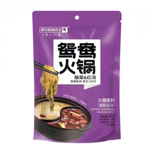 遇見麻辣先生鴛鴦火鍋底料酸菜紅湯230g