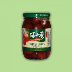 深山秀380克山楂蜜餞罐頭
