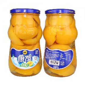 康發900克黃桃罐頭